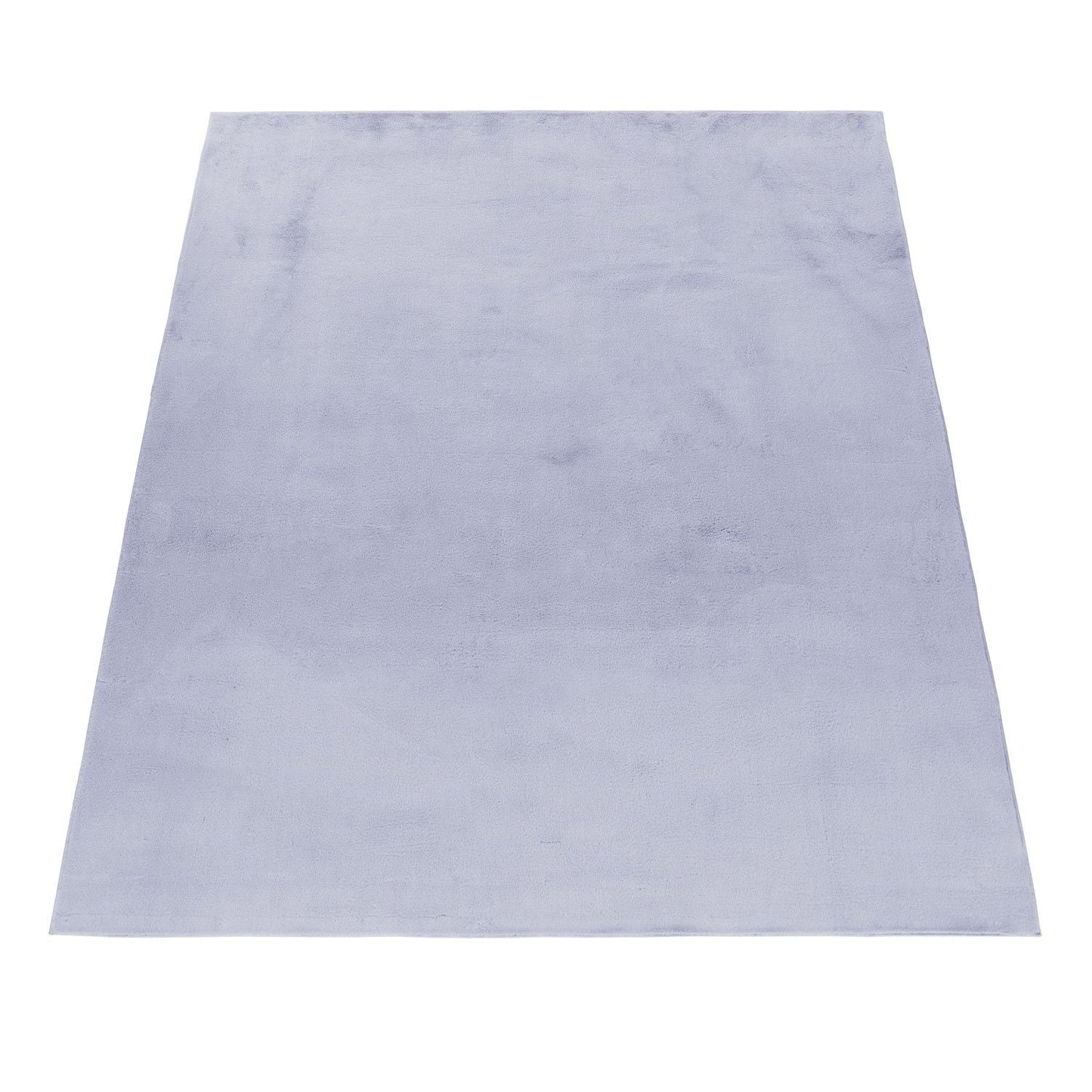 Hochflorteppiche, Unicolor - Einfarbig, Farbe Silber, Teppich für Wohnzimmer, Rücken aus Baumwolle