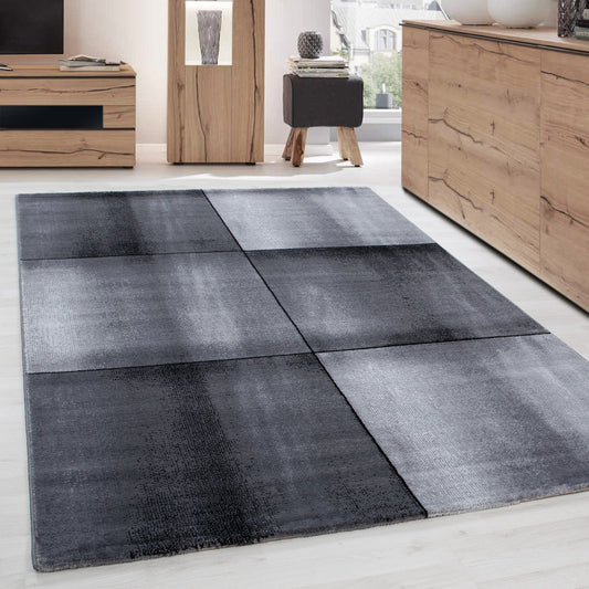 Moderner Designer Wohnzimmer Teppich Parma 9320 Schwarz