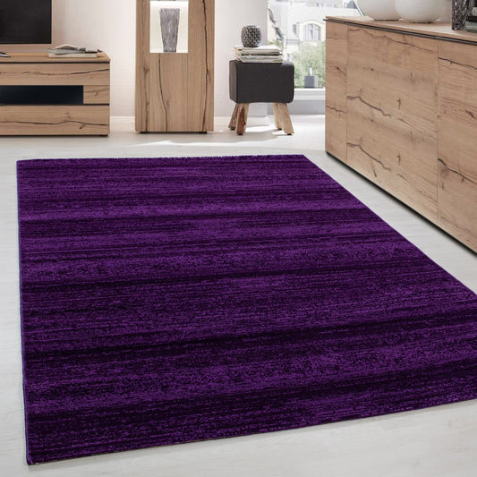 Moderner Wohnzimmer Jugendzimmer Teppich Kurzflor Lila Violette