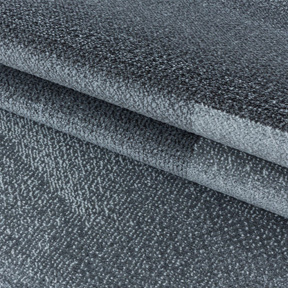 Wohnzimmerteppich Kurzflor Teppich Design Zipcode Muster Rechteck Grau