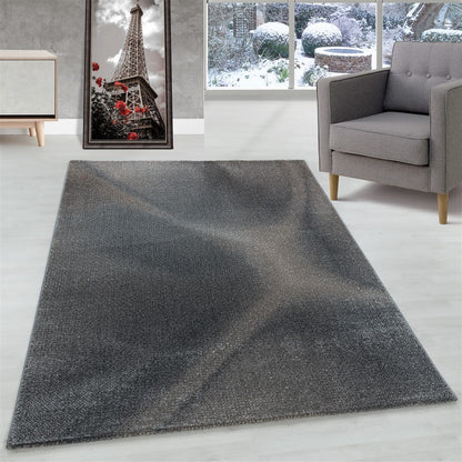 Wohnzimmerteppich Kurzflor Teppich Design Plastische Schatten Muster Braun
