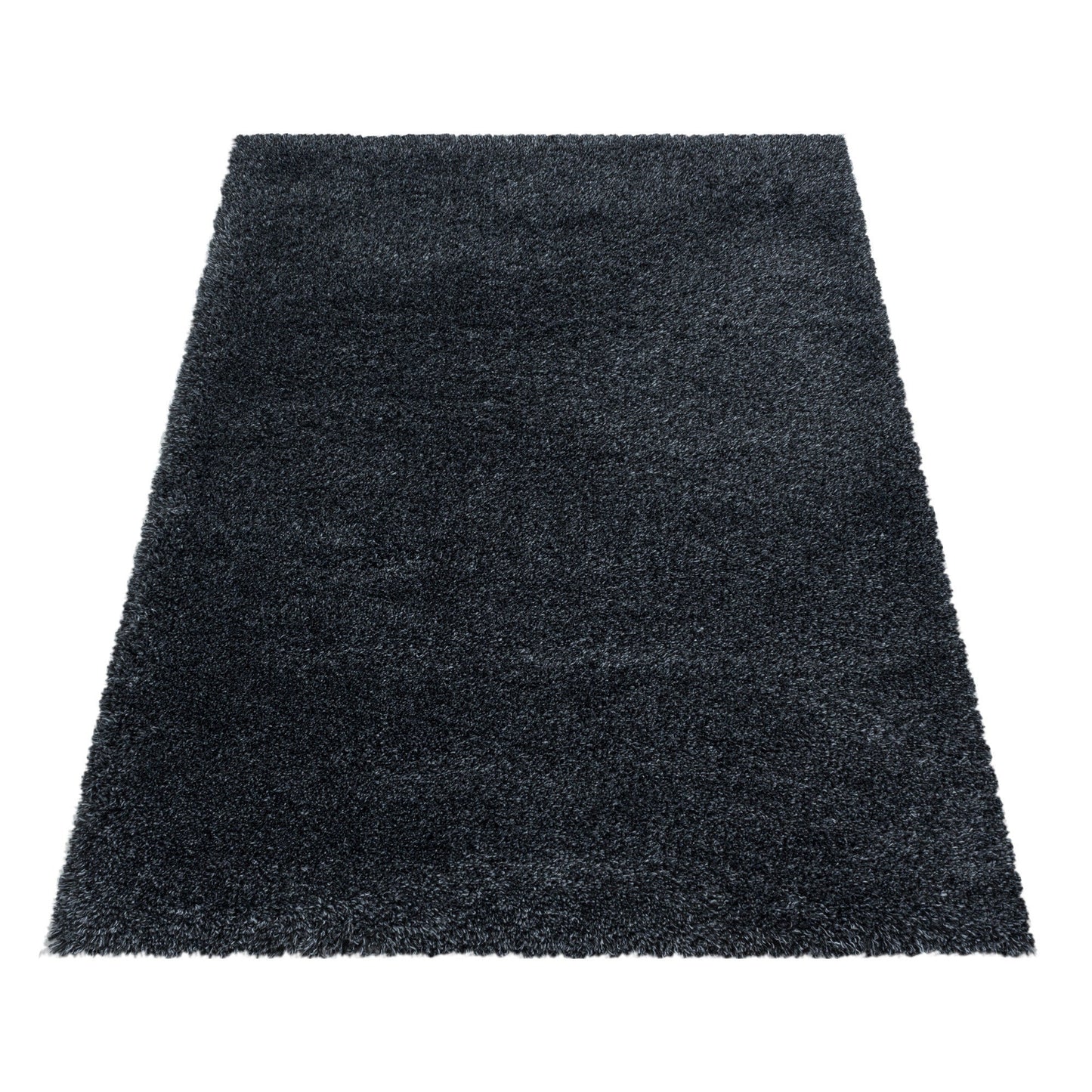 Wohnzimmerteppich Hochflor Teppich Super Soft Shaggy Flor Weich Farbe Anthrazit