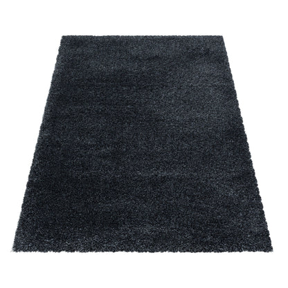 Wohnzimmerteppich Hochflor Teppich Super Soft Shaggy Flor Weich Farbe Anthrazit