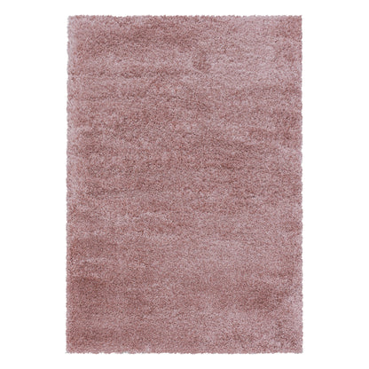 Wohnzimmerteppich Hochflor Teppich Super Soft Shaggy Flor Weich Farbe Rose