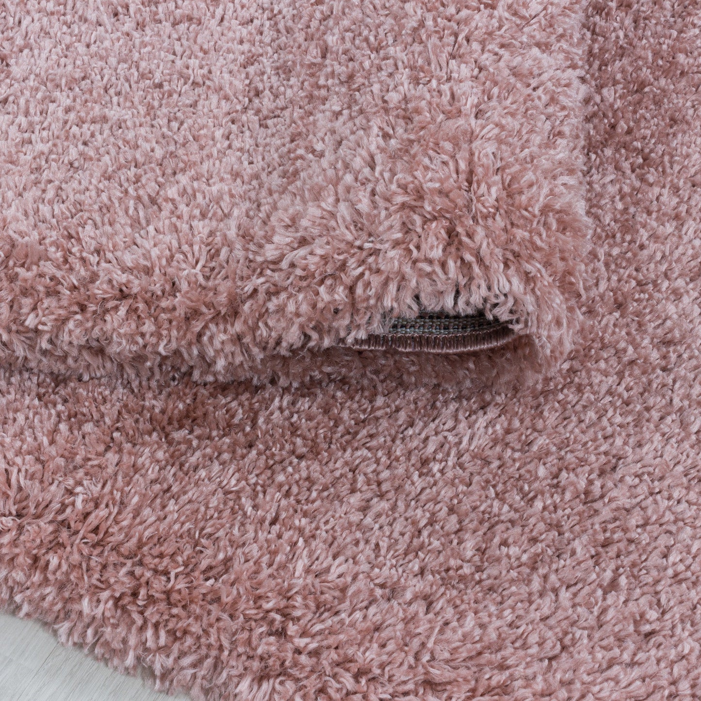 Wohnzimmerteppich Hochflor Teppich Super Soft Shaggy Flor Weich Farbe Rose