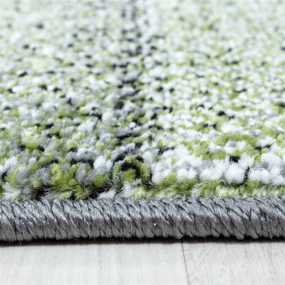 Kurzflor Teppich Modernes Quadrat Pixel Muster Weich Teppich Grün