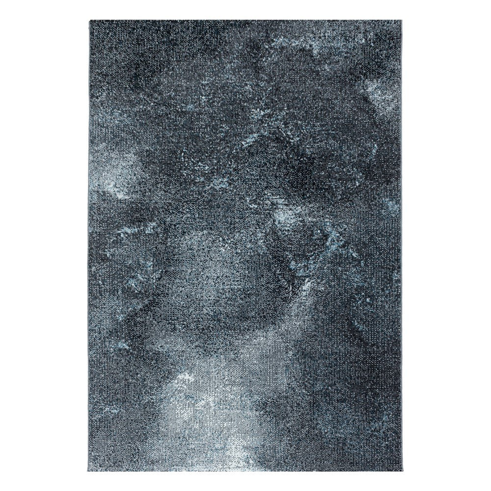Wohnzimmerteppich Kurzflor Teppich Wolken Muster Marmoriert Weich Blau