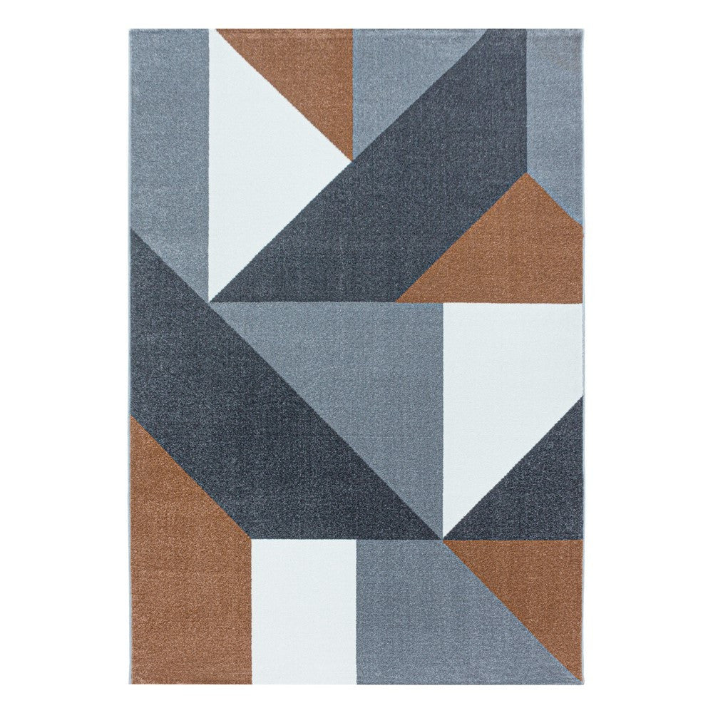 Wohnzimmerteppich Kurzflor Teppich Muster Geometrisch Modern Weich Terra