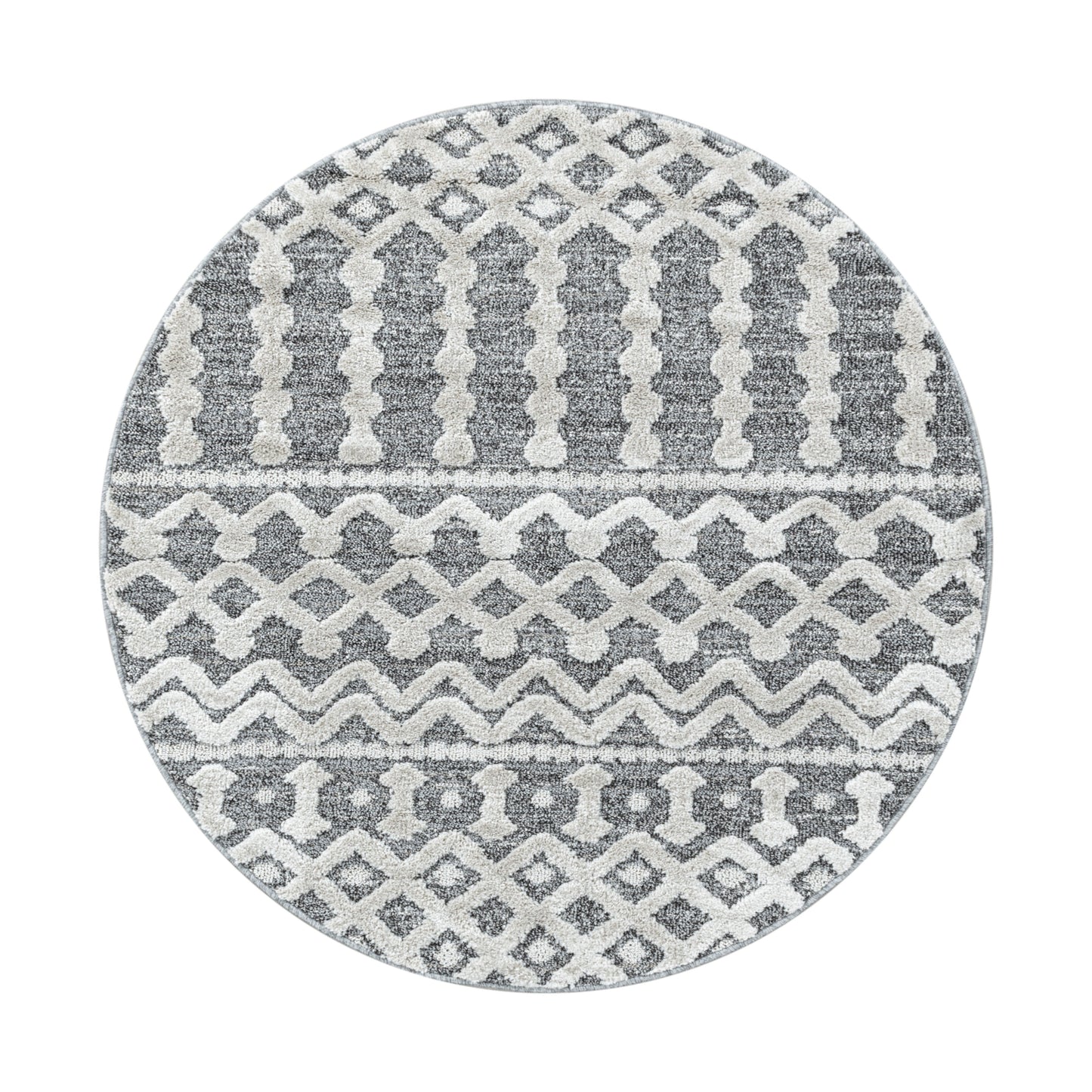Kurzflor Design Teppich MIA Looped Flor Inka Linien Muster