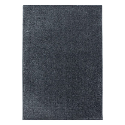 Wohnzimmerteppich Kurzflor Design Teppich Unifarben Weicher Flor Einfarbig Grau