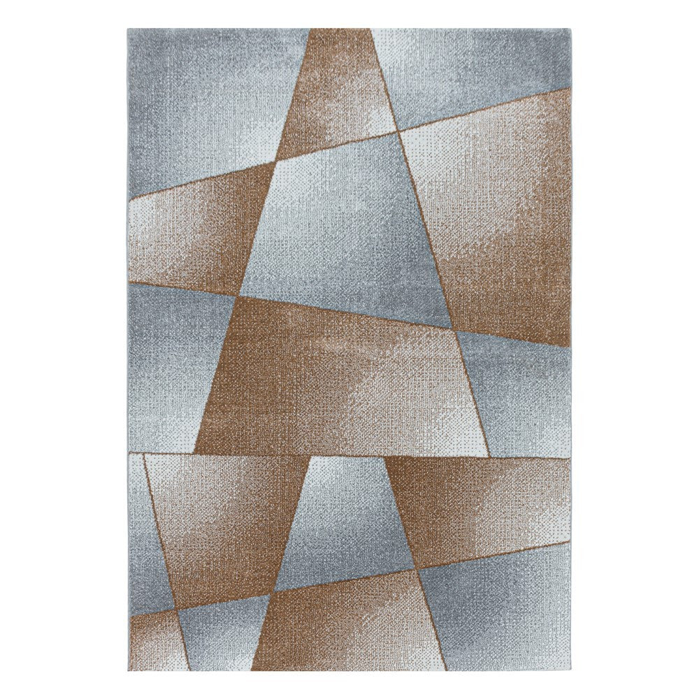 Wohnzimmerteppich Kurzflor Teppich Design Abstrakt Geometrisch Terra
