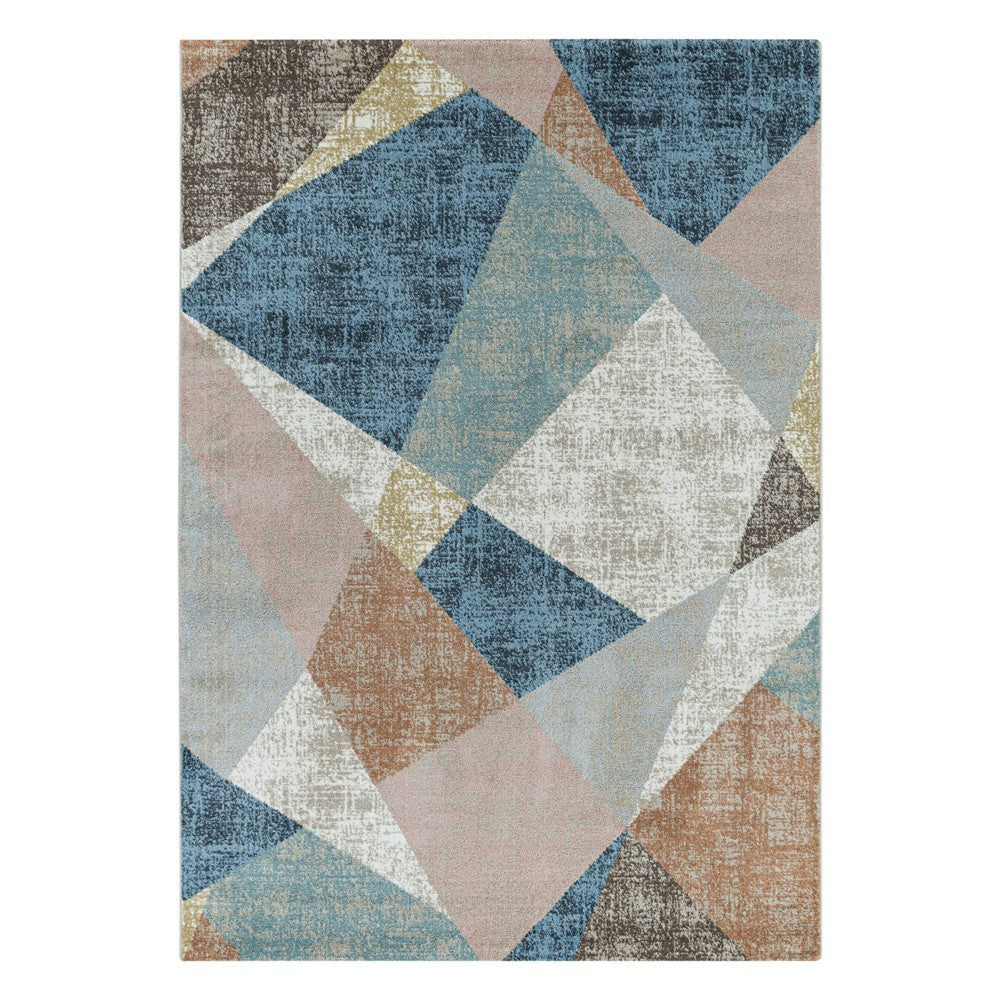 Modern Kurzflor Designer Teppich Geometrisches Dreieck design gemischte Farben