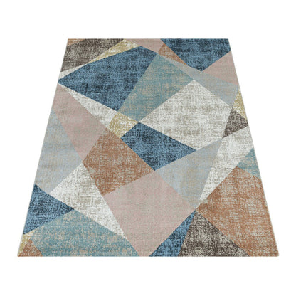 Modern Kurzflor Designer Teppich Geometrisches Dreieck design gemischte Farben