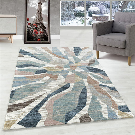 Modern Kurzflor Designer Teppich Geometrisches design gemischte Farben