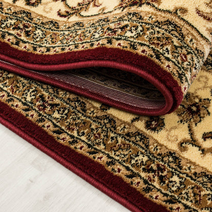 Orientteppich Klassischer Orientalisch Traditional Webteppich Rot Beige