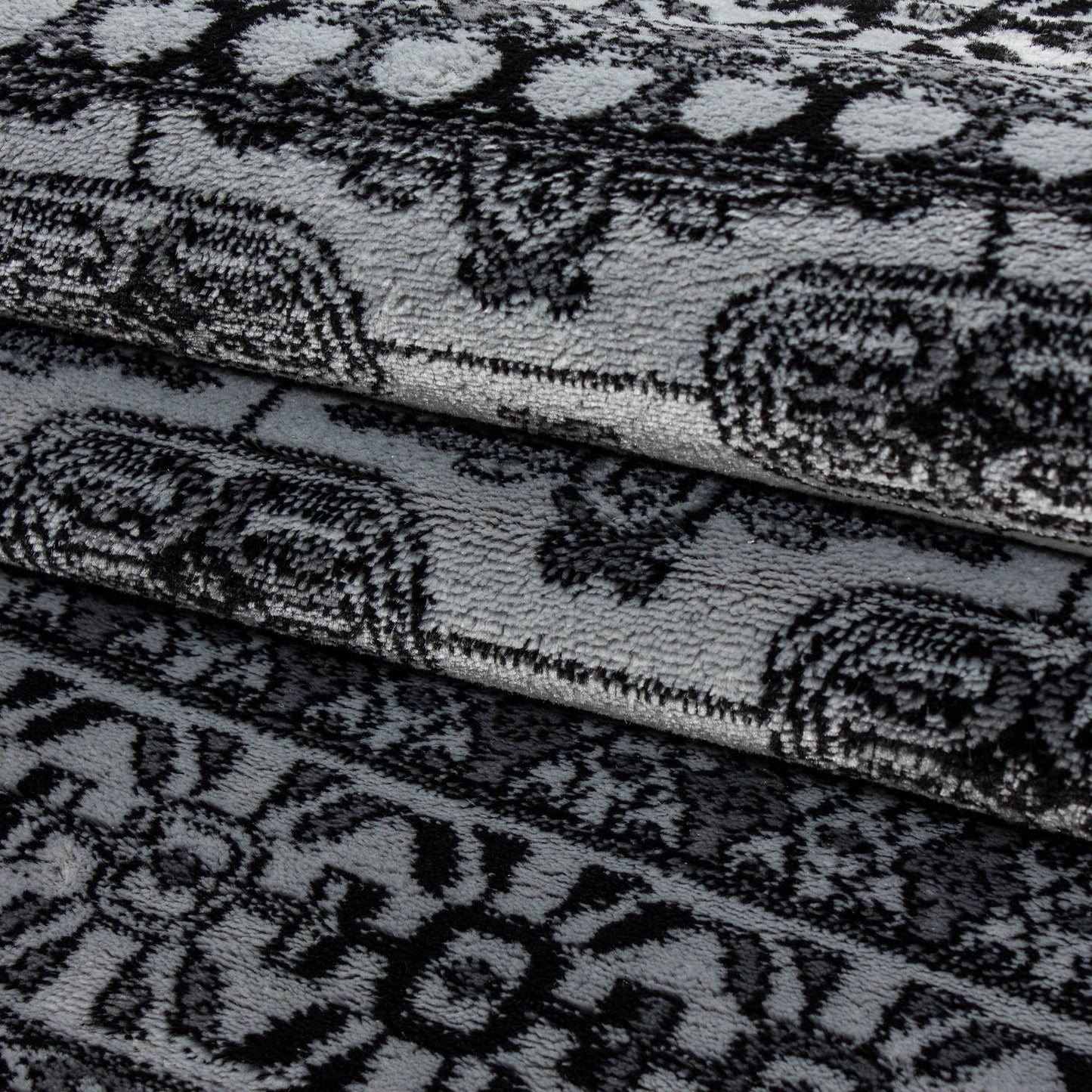 Orientteppich Klassischer Orientalisch Traditional Webteppich Schwarz Grau