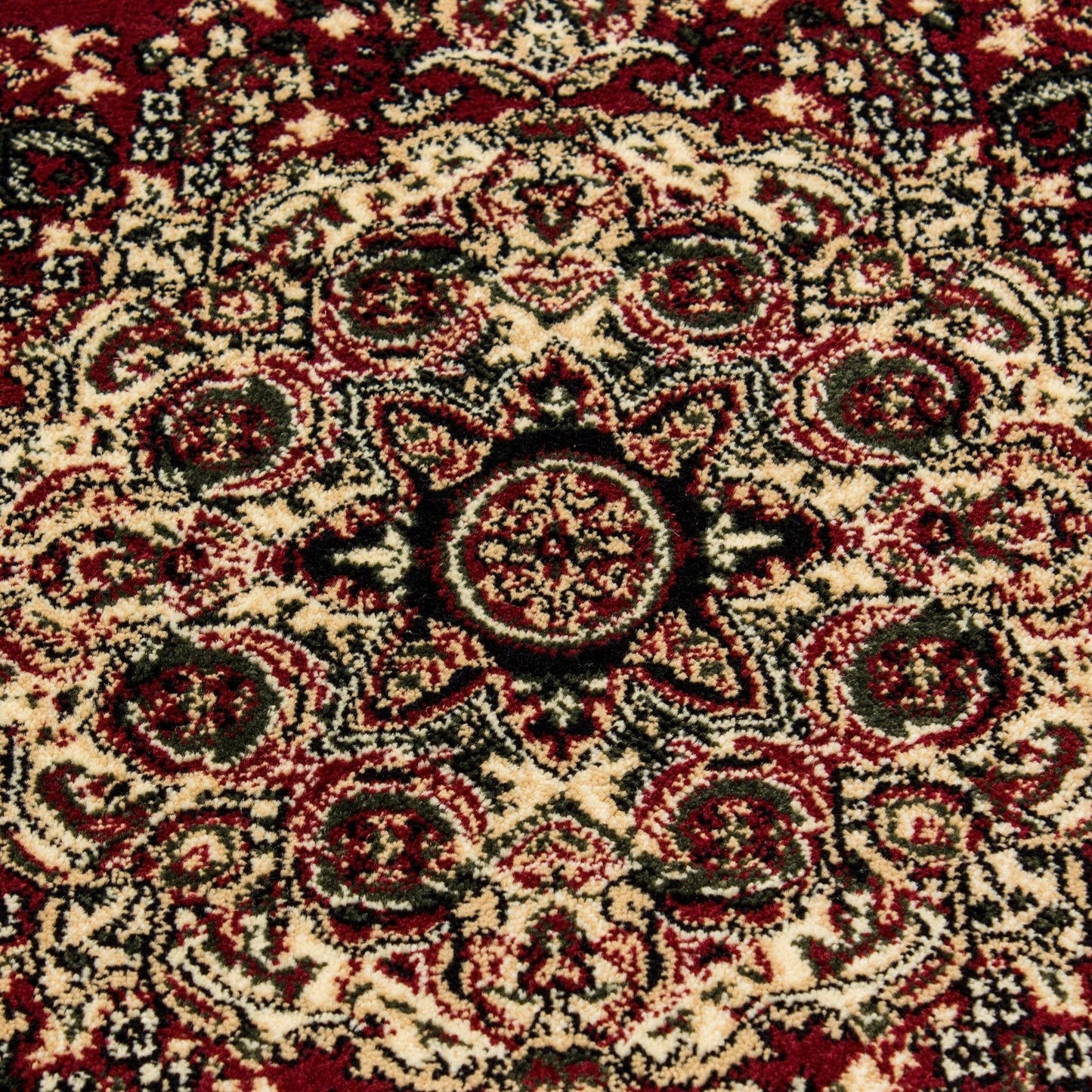 Orientteppich Klassischer Orientalisch Traditional Webteppich Schwarz Rot Beige